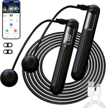 Load image into Gallery viewer, Cordless Skipping Rope with APP,Smart Jump Rope with Built-in Counter and Bluetooth Connectivity, TYPE-C Charging, Rope&amp;Ropeless Modes,Indoor/Outdoor Family Home Gym Equipment for All Ages
