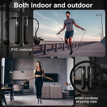 Load image into Gallery viewer, Cordless Skipping Rope with APP,Smart Jump Rope with Built-in Counter and Bluetooth Connectivity, TYPE-C Charging, Rope&amp;Ropeless Modes,Indoor/Outdoor Family Home Gym Equipment for All Ages
